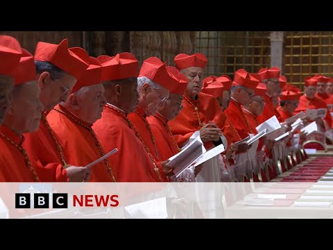 Conclave enter Sistine Chapel to elect new pope | BBC News