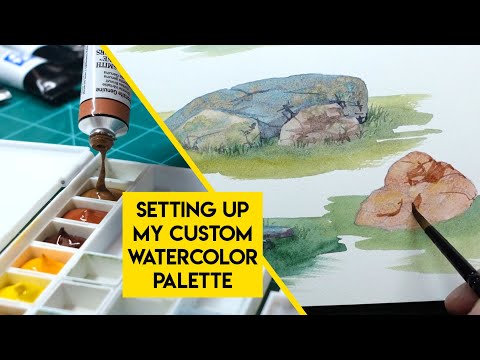 Curating my perfect LANDSCAPE watercolor palette ✶ Setup, color mixing, painting
