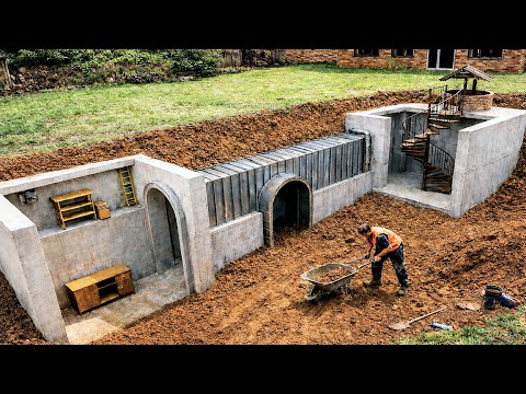 Man Builds Underground Bunker in his Backyard | Full Build by @Tornado Dave