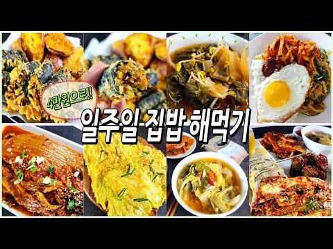 3인가족 외식없이 4만원으로 일주일집밥해먹기!!/식비절약/반찬만들기/요리/요리브이로그/korea home meal recipe