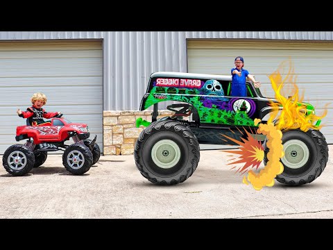 Braxton and Ryder Kids Pretend Play MAGIC Mechanic Turns Toys into POWER WHEELS! Videos for Kids