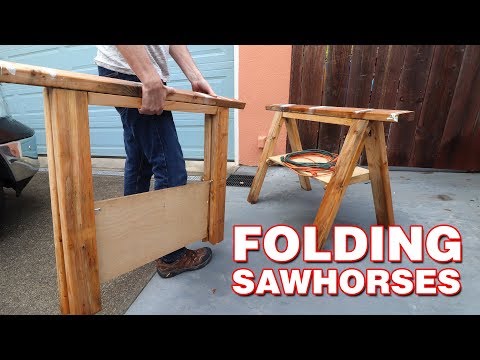Folding Sawhorses | STEP BY STEP with limited tools