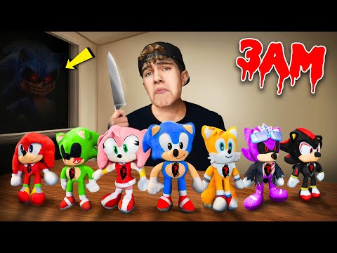 (WHAT’S INSIDE?) CUTTING OPEN ALL SONIC DOLLS at 3 AM!!