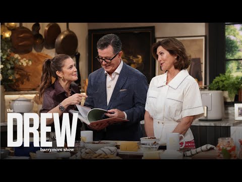 Stephen Colbert Teaches Drew Barrymore How to Make Soup He "Invented" in Kindergarten