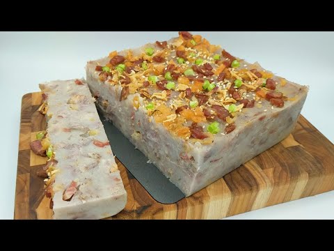 #五香臘味芋頭糕 精確比例 軟硬適中 Cantonese Style Taro Cake