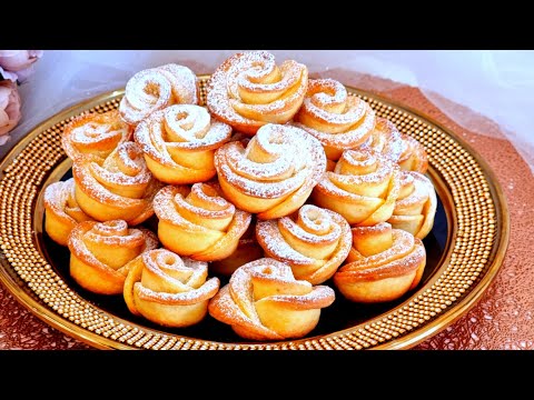 10 МИНУТ! ОЧАРОВАТЕЛЬНЫЕ🌹РОЗОЧКИ С ТВОРОГОМ! ТАЮЩЕЕ ВО РТУ! САМЫЙ ВКУСНЫЙ, БЫСТРЫЙ, БЮДЖЕТНЫЙ РЕЦЕПТ