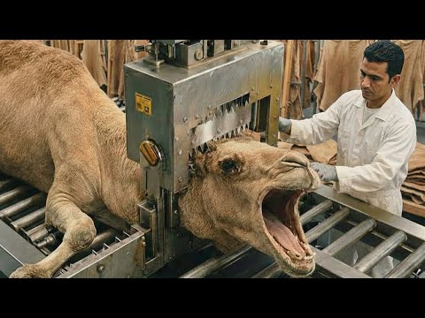 Inside a Camel Slaughter Factory – (Full Process) Luxury Leather Production