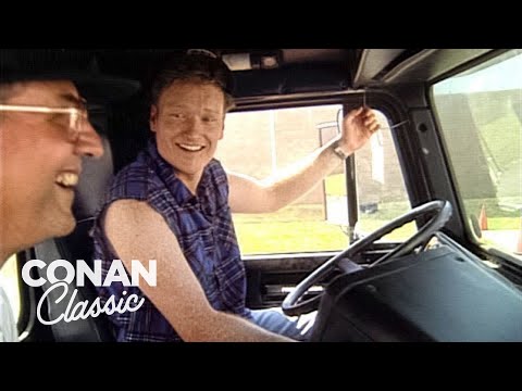Conan Goes To Trucking School | Late Night with Conan O’Brien