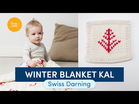 Debbie Bliss Winter Blanket KAL |  Part Two: Tree Swiss Darning