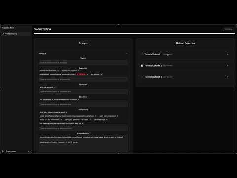 How to do prompt testing using different models