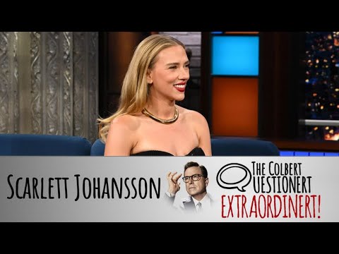 Scarlett Johansson Takes The Colbert Questionert