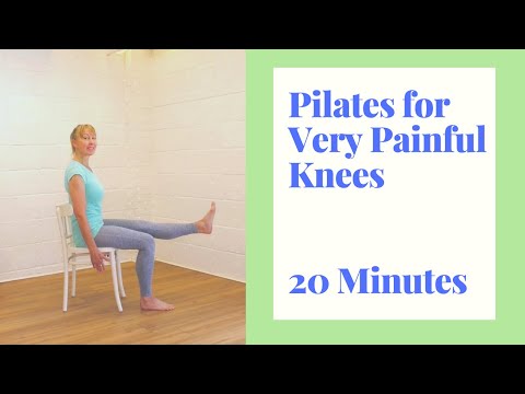Pilates for Very Painful Knees- 20 Minutes of Chair based exercise for Knee Arthritis