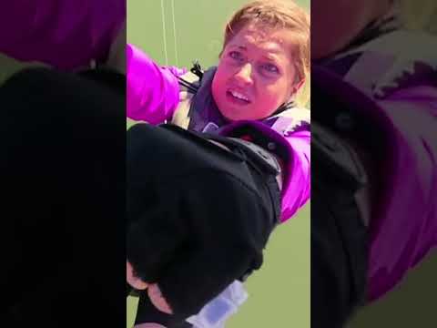 From hanging off buildings to hanging over lakes #thebiggestloser literally takes you to new heights