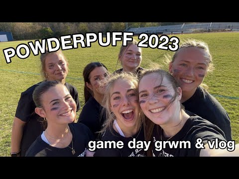 senior year POWDERPUFF football game (grwm & vlog)