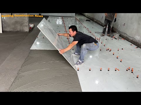 Middle-Aged Man Builds Living Room Floor With Large-Size Ceramic Tiles, Shocking The World