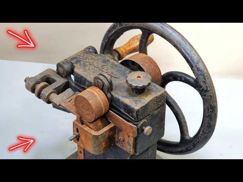 Leather Cutting Machine Restoration - Early 1900s Shoemakers Machine!