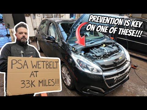 PSA WETBELT REPLACEMENT STRAIGHT AFTER CUSTOMER PURCHASES VEHICLE AT 33K  MILES!!!!! 