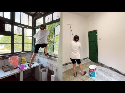 A beautiful and talented girl buys an abandoned mansion and decorates it