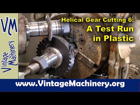 Cutting Helical Gears on the Horizontal Mill 6: A Trial Run in Plastic - My FIRST Helical Gear!