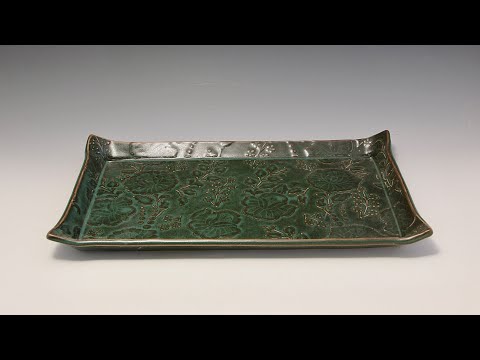 822. Making a Rectangle Slab Sushi Plate with Hsin-Chuen Lin~ A Class Demo at PAAC 林新春 壽司盤製作示範