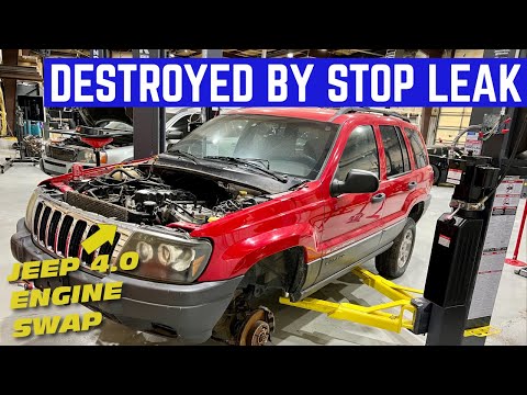 The CHEAP JEEP ENGINE Was Completely FULL Of STOP LEAK