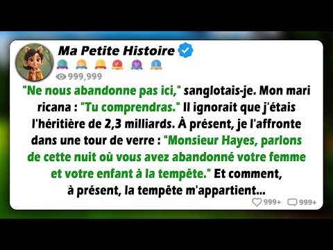 Mon mari nous a jetés, mon enfant et moi, dans un blizzard pour sa maîtresse - il ignorait que...