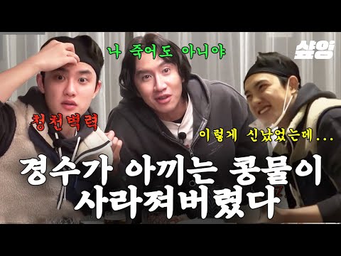 [#콩콩팥팥] 도경수의 애착 콩물 실종사건의 유력 용의자 이광수ㅋㅋ "아니 어디 있냐고 EC!!!" 역시 이광수는 억울해야 제맛🤭