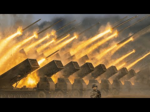 Massive Fire - NATO Fires Dozens of 122mm Rockets at Ukraine Border