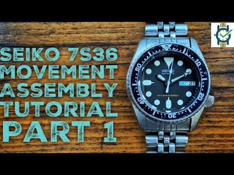 Seiko 7S36 Assembly Tutorial Part 1 - Train of Wheels