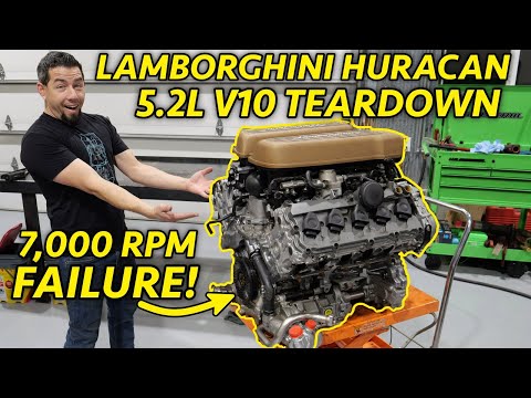 BLEW UP AT 7K RPM! 2018 Lamborghini Huracan Performante 5.2L V10 Teardown. Catastrophic Failure!