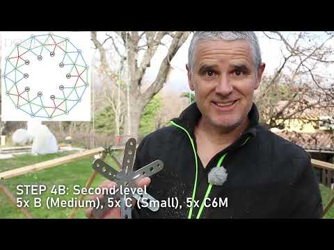 3V geodesic dome: how to build a frequency 3 (3/8) dome with DOMESTAR connectors (ENGLISH version)