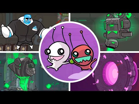 Alien Hominid Invasion - All Bosses With Cutscenes + Secret Ending