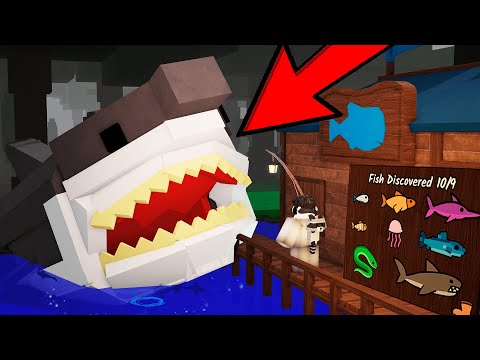 I CAUGHT A SECRET MEGALODON SHARK in 99 NIGHTS IN THE FOREST ROBLOX [FISHING UPDATE]