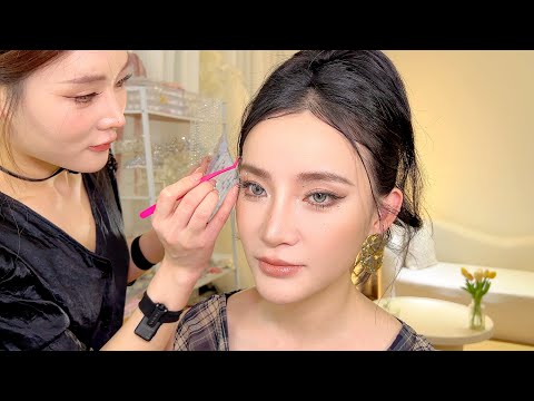 🇹🇭泰式化妆ASMR，沉浸式体验泰妆全过程，深夜失眠解药