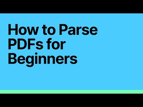 Webinar: How to Parse PDFs for Beginners