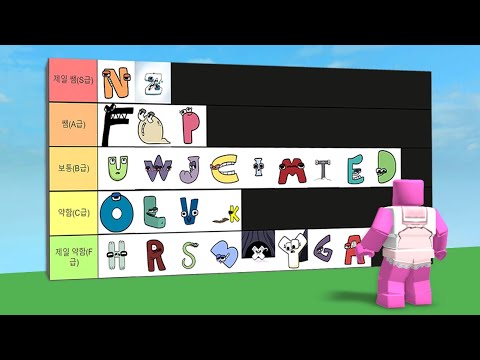 A부터 Z 중 가장 강력한 알파벳을 골라봐요!!! 알파벳 로어 순위 매기기!!!