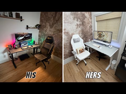 Building dual HIS & HERS desk setups for a wfh couple!