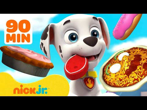 PAW Patrol Yummy Food Adventures & Rescues! 🍕 w/ Marshall | 90 Minutes | Nick Jr.