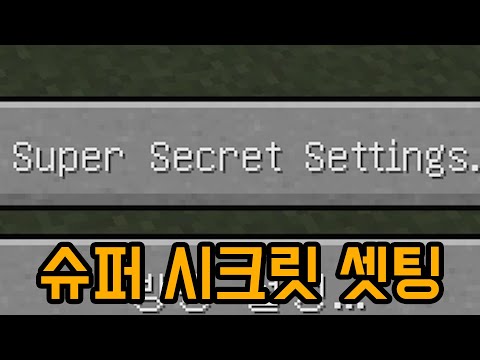 There used to be a very secret setting (Minecraft)