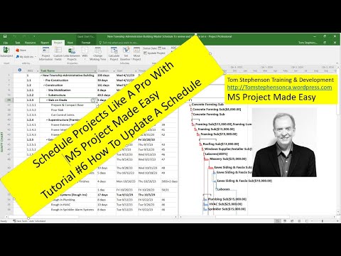 MS Project Made Easy Tutorial 6, How To Update A Schedule