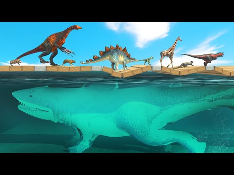 KingShark Bay Challenge: Dinosaur Or Animal Runs Faster | Animal Revolt Battle Simulator