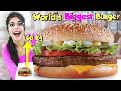 Making World's Biggest BURGER!🍔 OMG दुनिया का सबसे बड़ा बर्गर😱
