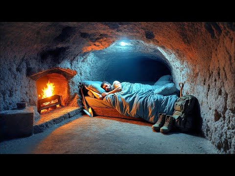 How to build a warm underground shelter in the middle of a forest.