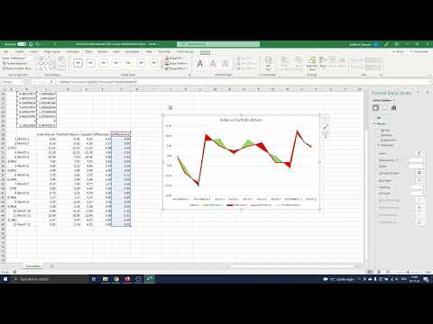 Excel Color Area between Two Curves with Different Colors