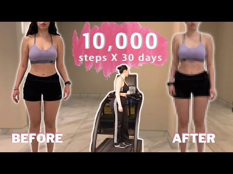 I WALKED 10,000 STEPS EVERYDAY FOR 30 DAYS! Before/After Results