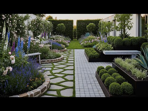Relaxing English Cottage vs Modern Minimalist Gardens: Maximize Spaces ( Overlay TEXT & RELAX MUSIC)