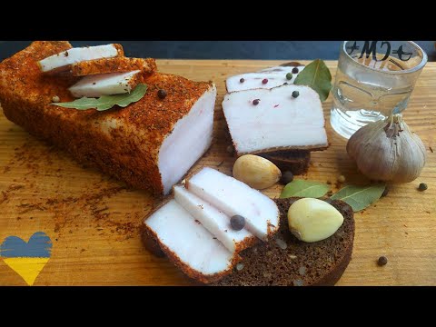 Salting lard in the freezer using the cold method