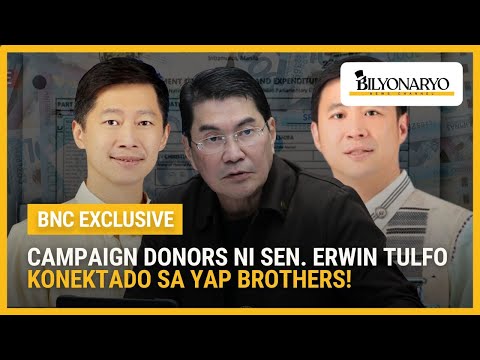 Higit ₱120-M na campaign donation ni Erwin Tulfo, konektado sa Yap brothers | Agenda