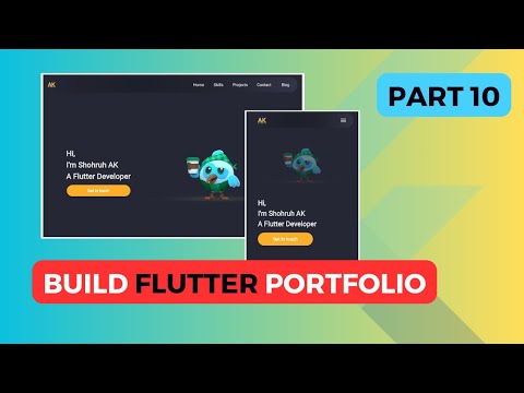 [Part 10] Flutter Web Tutorial - Build Portfolio Website in Flutter #flutterweb
