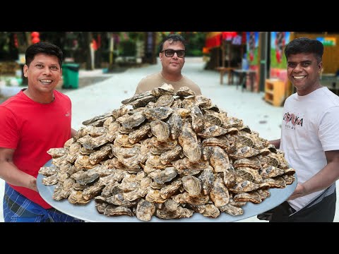 OYSTER GRILL | Yummy Oyster Grilled Recipe | Cooking Chines Village
